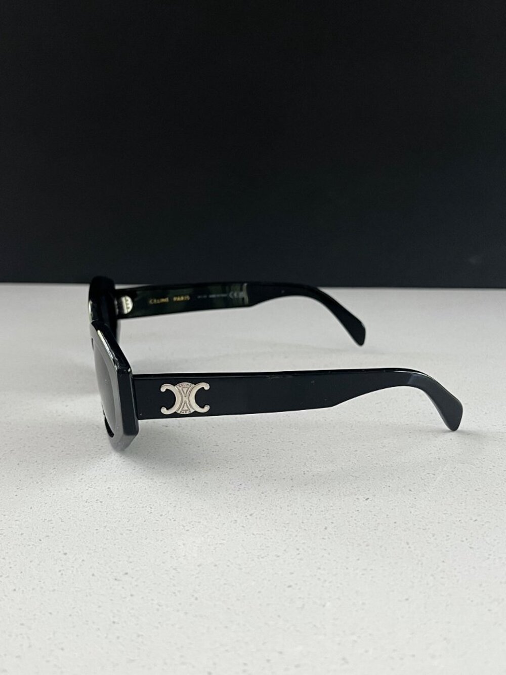 CELINE CL40238U O1A 55MM TRIOMPHE black cat eye Sunglasses - Picture 12 of 16